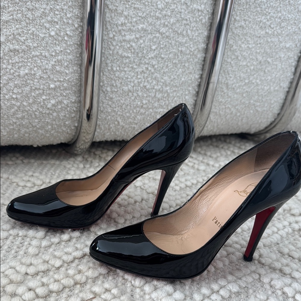 Christian Louboutin Black and Red Stiletto Heels